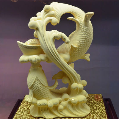 發(fā)財魚絨沙金工藝品擺件